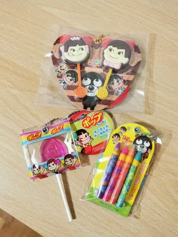 타이토 한정판 팝캔디 페코포코 초콜릿 초콜릿 연필 3점 세트