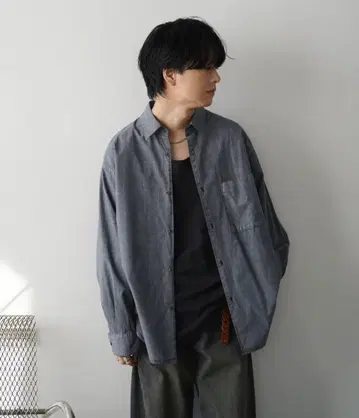 FADED TENCEL SHIRT 차콜