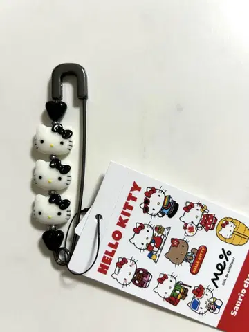 헬로키티 andST 핀 참 장식 검정색 새 제품