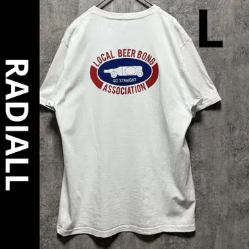 RADIALL 라디얼 L 남성용 티셔츠 흰색