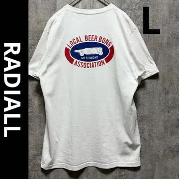 RADIALL 라디알 L 남성용 티셔츠 화이트