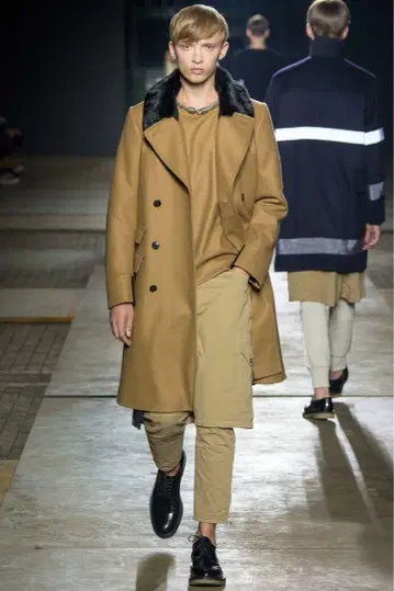 DRIES VAN NOTEN 15-16AW 울 멜톤 코트