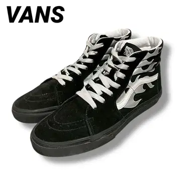 미품 VANS 밴즈 SK8-HI 스니커즈 플레임 파이어 패턴