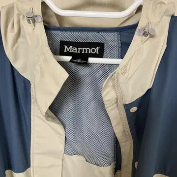 Marmot 후드 부착 마운틴 후드티 베이지/네이비