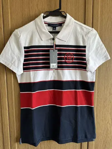 TOMMY HILFIGER 스트라이프 피케 셔츠 XS