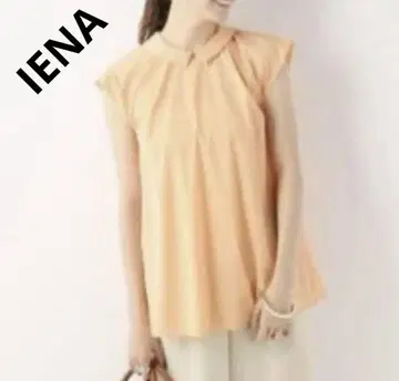 IENA 블라우스 프랑스 소매 오렌지 세탁 가능