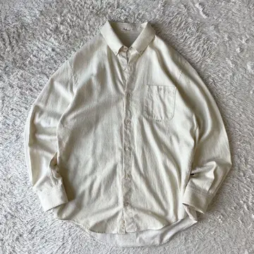 파파스 미품 PAPAS 라이트넬 셔츠 L 아이보리
