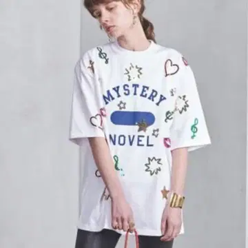 정가 28,000엔 오시마 레이 레어 스팽글 티셔츠 오시마 레이