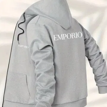 EMPORIO 그레이 풀 지퍼 후디