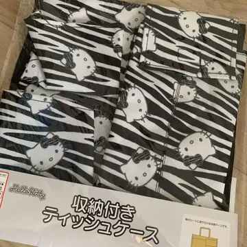 제브라 키티 캐릭터 수납함 포함 티슈 케이스
