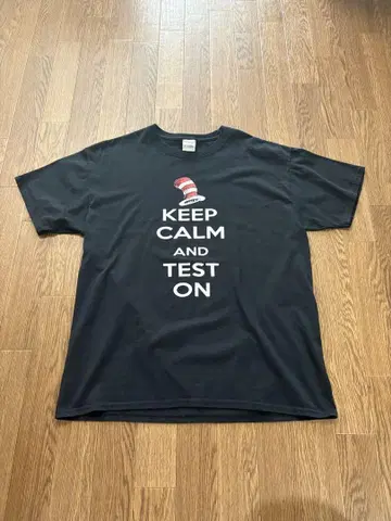 Jerzees KEEP CALM AND TEST ON 티셔츠 L
