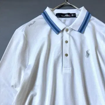 [새상품급] RLX 랄프 로렌 현행 포니 로고 자수 긴팔 피케 셔츠