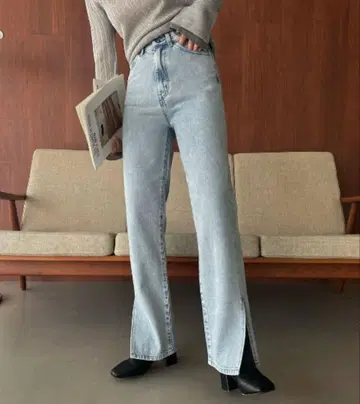 slit more high tuck design denim
