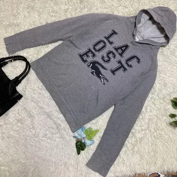 새상품급 라코스테 후드티 그레이 센터 로고 파일 세탁가능 면 3 [L]