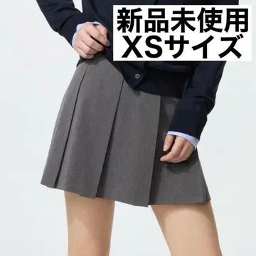 유니클로 플리츠 스코트 XS 다크 그레이