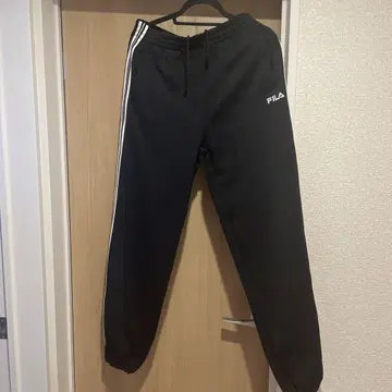FILA 블랙 스웨트 팬츠 XL