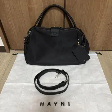 헤이니 로셰 블랙 나일론 백 토트 숄더 2way L 사이즈