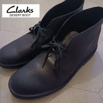 클라크스 CLARKS 블랙 가죽 데저트 부츠 차카 부츠 29.0cm