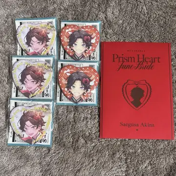 미야케 아키나 캔 배지 Prism Heart June Bride 니지산지