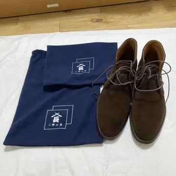 산요야마초 브라운 스웨이드 처카 부츠 수납 봉투 포함