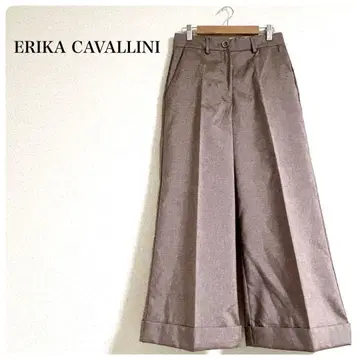 컨디션 최상 ERIKA CAVALLINI 와이드 팬츠 브라운 38(XS)