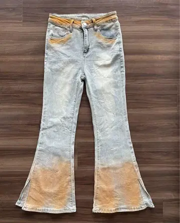 데님 진 부츠 컷 플레어 데님 그라데이션 데님 y2K S