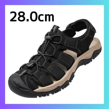28cm 블랙 스포츠 샌들 썸머 여름용 남성용 외출 아쿠아 슈즈1