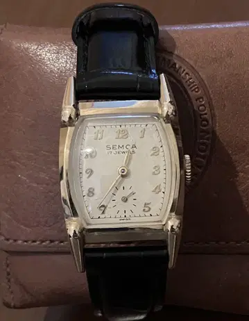1950년대 SEMCA 수동식 손목시계 17 보석 10K 금