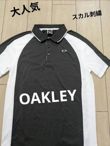 [ OAKLEY ] 골프웨어 폴로 셔츠 속건성 화이트 블랙 남성용