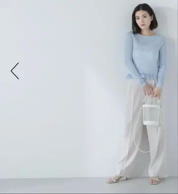[미사용 새상품] 내추럴 뷰티 베이직 와이드 팬츠 M