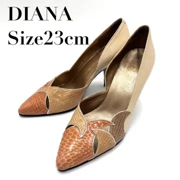 [새상품급] DIANA 다이애나 스네이크 펌프스 베이지 계열 23cm