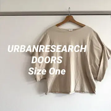URBANRESEARCHDOORS 베이지 티셔츠 반팔 변형 슬리브 풀오버