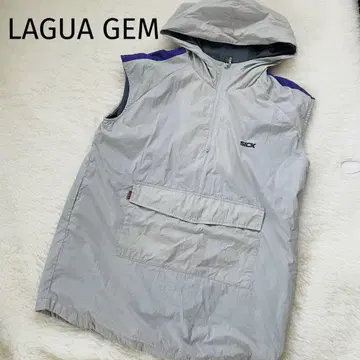 LAGUA GEM 라그아제 반지퍼 나일론 베스트 그레이 S