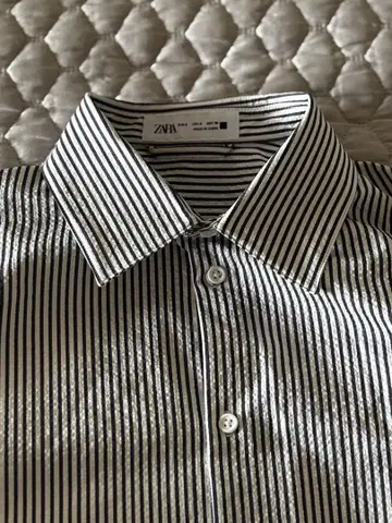 ZARA 스트라이프 반팔 셔츠