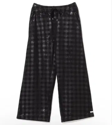 TSTS / 깅엄 프린트 스웨트 팬츠 / BLACK