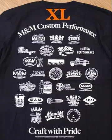 M&M CUSTOM PERFORMANCE 로고 티 BLACK XL