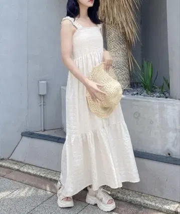 INGNI 포코포코 셔링 원피스