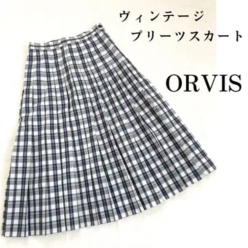 1990년대 미국산 ORVIS 빈티지 체크 플리츠 스커트 (구 태그)