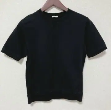 UNIQLO [ S ] 블랙 반팔 맨투맨 남성용
