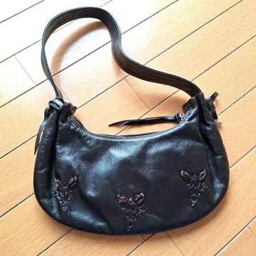 블루 걸 갈색 가죽 숄더백