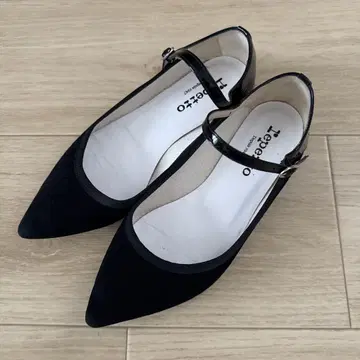 Repetto 블랙 스트랩 플랫 슈즈 36.5
