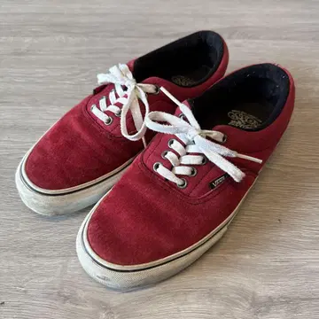 Vans 빨간색 스웨이드 로우컷 스니커즈