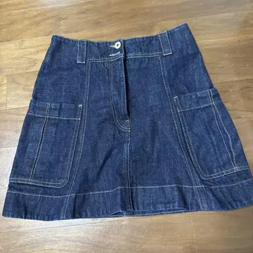 CARVEN 다크 데님 미니 스커트
