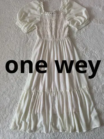 one wey 여름 원피스 화이트 아이보리