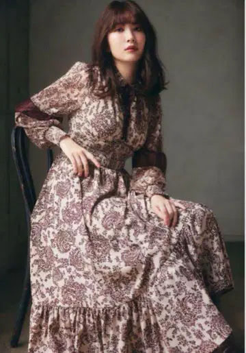 Herlipto Winter Floral Long-sleeve Dress