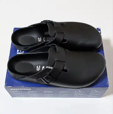 BIRKENSTOCK BOSTON 43 NARROW 가죽 올블랙