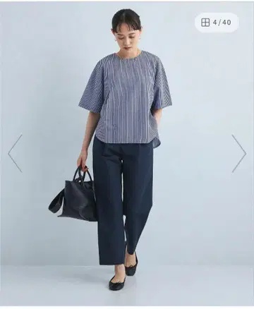 코발트 스트라이프 프리 사이즈 셔츠