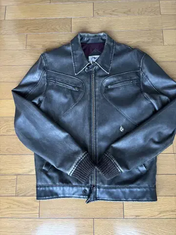 VOLCOM S 사이즈 인조 가죽 블루종