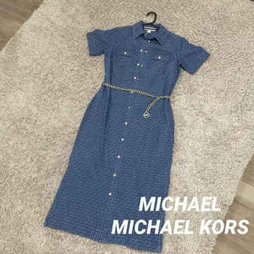 새상품 MICHAEL KORS 로고 셔츠 원피스