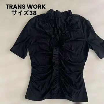 [새상품] TRANS WORK 트랜스워크 상의 티셔츠 블랙